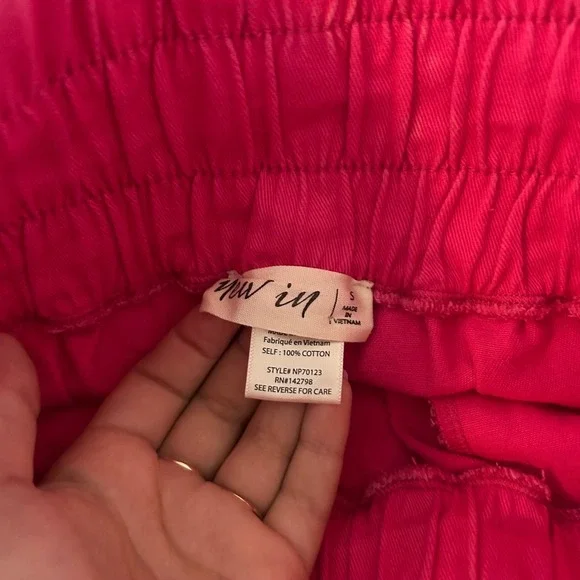 New In Pink High Waist Acid Wash Frayed Hem Shorts - Women's Casual Summer small - Picture 4 of 4